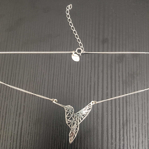 Imagen 3 de 10 de Collar Colibrí De Plata .925 Agálea Joyería
