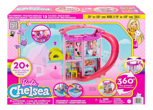 Barbie Casa De Muñecas, Casa De Juegos Chelsea Con Áreas .