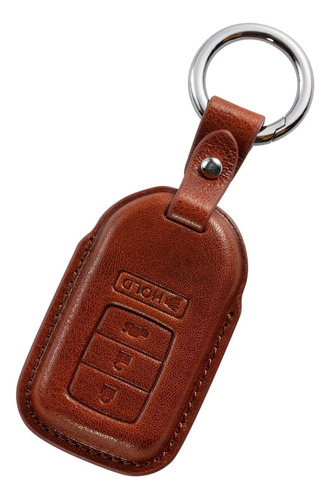 Para Honda Key Fob Cover Brown Leather Key Chain Holder...