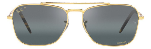 Lente De Sol Ray-ban 0rb3636 New Caravan Polarizado Unisex New Caravan Polar Clear Gradient Dark Blue Legend Gold Legend Gold