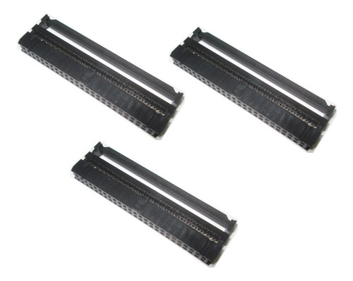 Conector Idc Para Cable Plano 50vias Hembra Fcn Paq3pzas