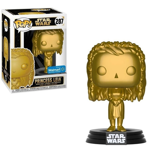 Funko Princess Leia #287 Dorada Oro Gold Walmart Exclusive