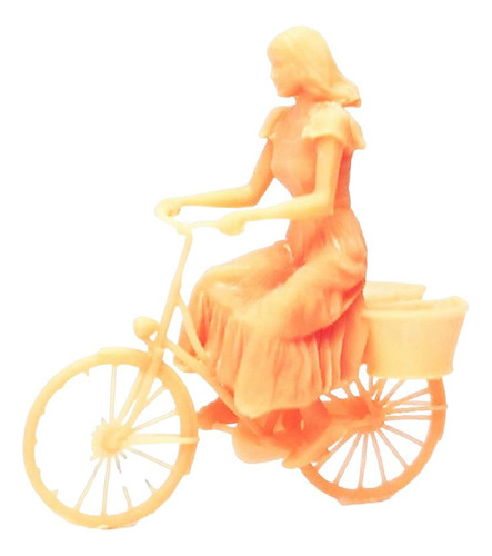 Figuras De Personas En Miniatura Sin Chica En Bicicleta