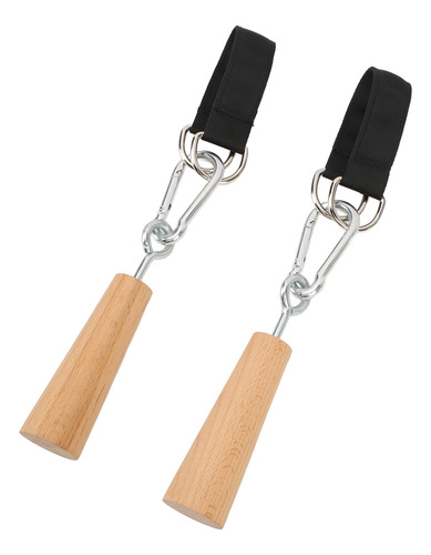 Wooden Pull Up Grips 1 Pair Professional Arm Strength