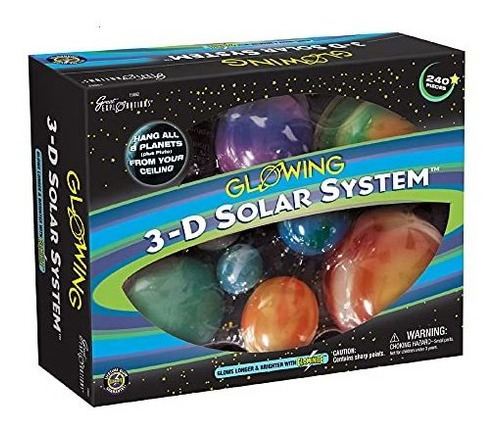 Kit Para Techo 3d Sistema Solar Glow In The Dark