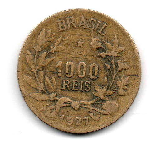 Brasil Moneda 1000 Reis Año 1927 Km#525