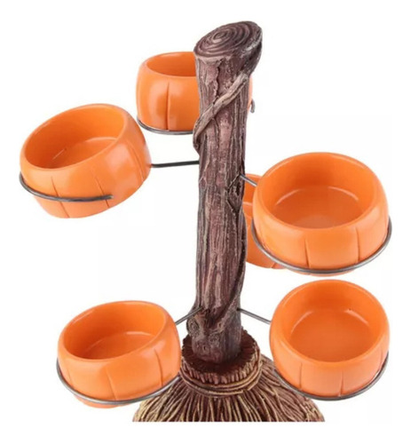 Soporte Para Aperitivos De Halloween Con Forma De Calabaza,
