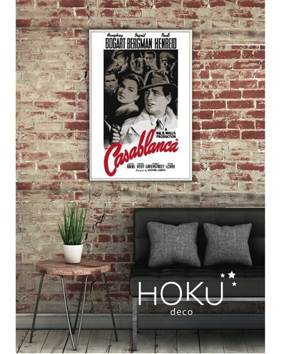 Imagen 1 de 1 de Cuadro Decorativo 30x40 Peliculas Retro Clásicas Casablanca