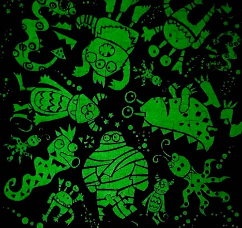 Rompecabezas Puzzle Nocturno Fluo 81 Piezas Monstruos Brilla