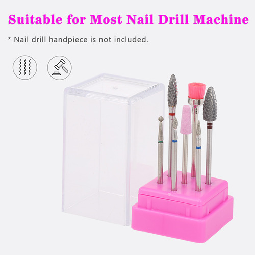 Juego De Brocas De Uñas De 7 Piezas Para Pedicura Y Taladro
