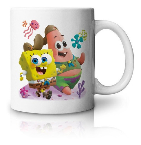 Imagen 9 de 10 de Tazas Personalizadas Sublimada Diseño De Bob Esponja C/caja