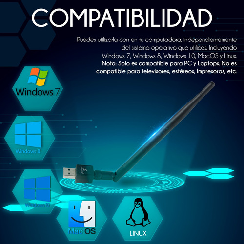 Wifi Usb Nano Antena 150 Mbps 802.11 B/g/n Mayor Alcance