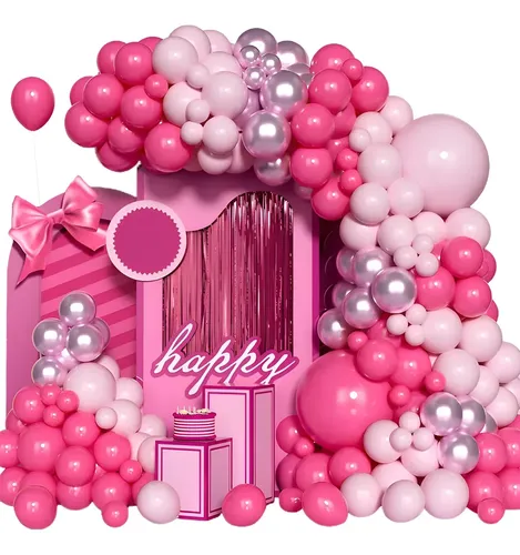 Guirnalda De Globos Rosa Barbie Decoración De Cumpleaños | Cuotas sin
