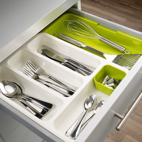 Imagen 4 de 4 de Organizador De Cubiertos Extensible Ajustable Cajones