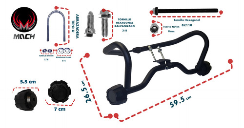 Slider Reforzada Para Motocicleta Dinamo U5 150 2022
