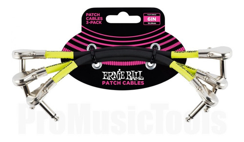 Pack 3 Cables De Pedal Patch 15cm (envio Gratis) Ernie Ball