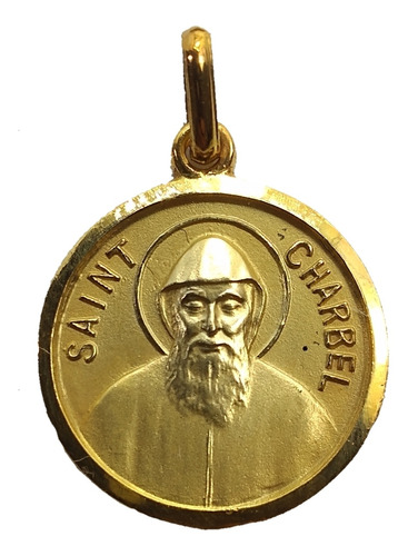 Medalla Oro 10k San Charbel #233 Bautizo Comunión 