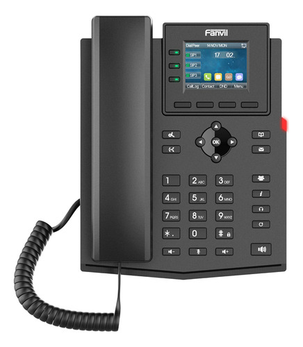 Telefone Ip Fanvil X303 4 Linhas Sip Empresarial 6 Conferen
