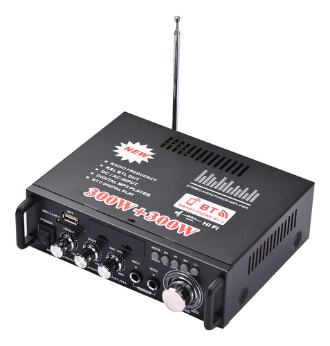 Amplificador De Potencia Bt Receptor De Audio Digital Amplif