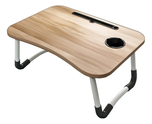 Mesa Plegable Para Cama Y Notebook De Madera Multifuncional Madera Oscuro G-4 P-2
