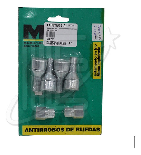 Bulones Antirrobo Renault Duster Fluence Llanta De Aleacion
