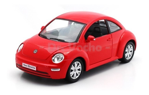 Imagen 2 de 9 de Rojo Volkswagen New Beetle Escala 1:24 Colección