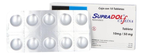Supradol Cafeina 10 Mg / 50 Mg Caja Con 10 Tabletas
