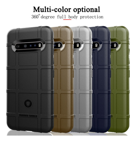 Funda De Tpu Negra For LG V60 Thinq, Cobertura Total, A Pru