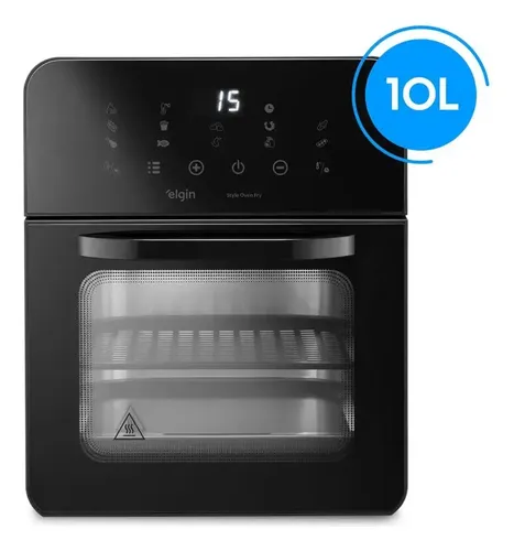 Fritadeira E Forno Elétrico Style Oven Fry Elgin 10l 110v Preto 127v