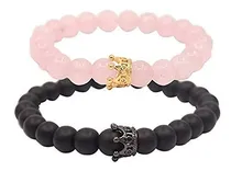 Comprar Pulseras Para Parejas Distancia Hombre Mujer Rosa Negro