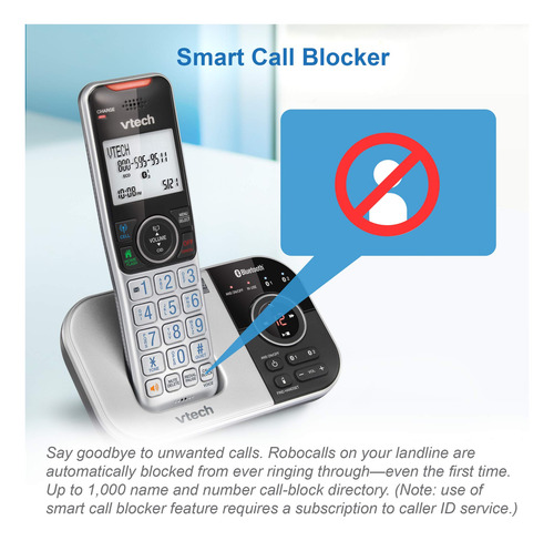 Telefone Sem Fio Vtech Vs112 Dect 6.0 Bluetooth Com Resposta