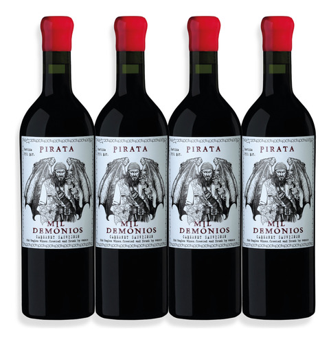 Vino Tinto Mil Demonios Pirata Cabernet Sauvignon 750ml X4u