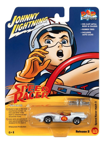 Johnny Lightning 1/64 Speed Racer Com Ralado Na Corrida Novo