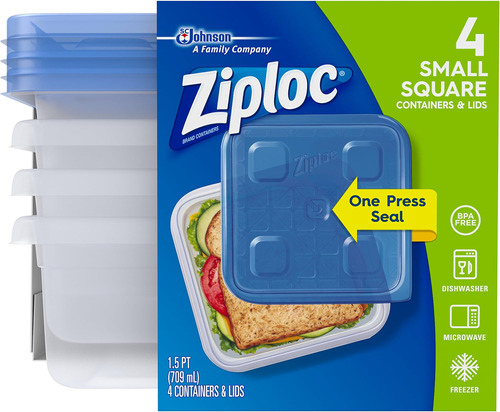 Contenedores Ziploc Para Almacenamiento De Alimentos, Prepar