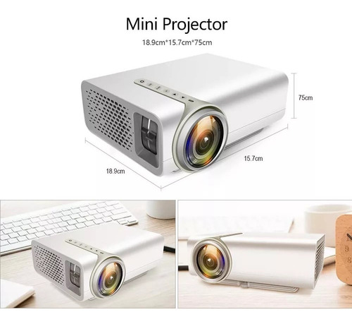 Imagen 4 de 10 de Proyector Multimedia Led Mini Proyector Infocus
