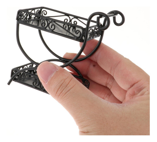 Estante De Flores Para Casa De Muñecas, Estante De Negro