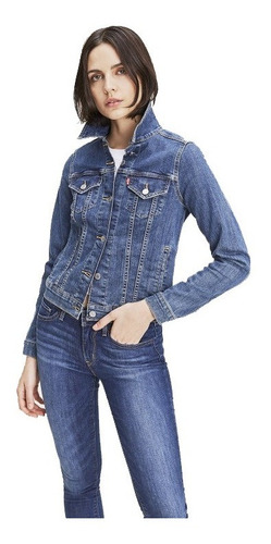 Campera De Jean Levis Mujer  Original Trucker Jacket Azul Os