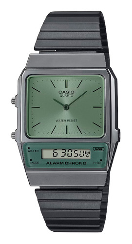 Reloj Casio Aq-800ecgg-3adf Color de la correa Gris Color del bisel Gris Color del fondo Verde