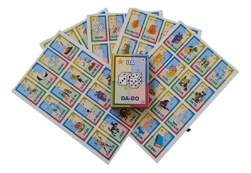 Juego Lotería Silabas Escolar Didáctica Niño Niña