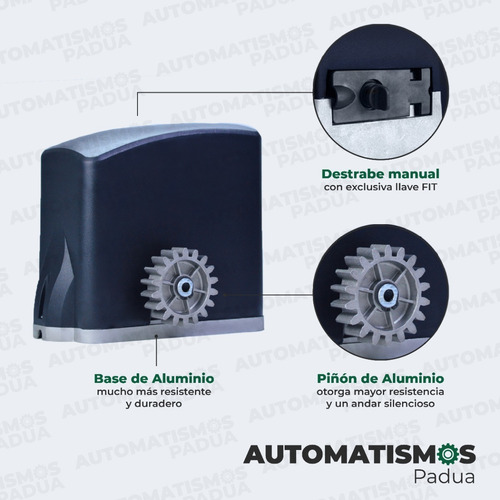 Imagen 4 de 10 de Motor Porton Corredizo Rapido Super Speed 7 Seg 500kg 1/4hp