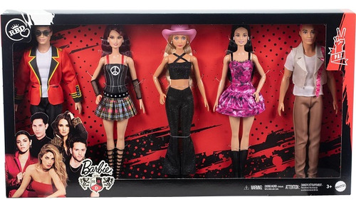 Barbie Rbd Rebelde Conjunto Com 5 Bonecas Mattel Hxj69