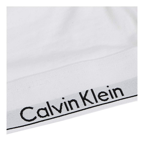 Bralette Calvin Klein, Algodão Moderno, Sem Forro, Branco, F
