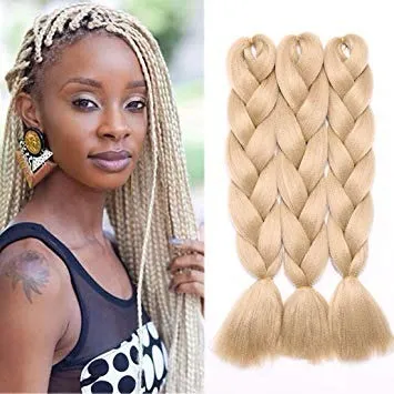 5 Pcs Ombre Kanekalon Cabelo Trança Cinza Cinza Kanekalon Jumbo