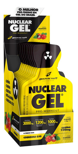 Nuclear Gel Pre Entreno(10 Sachets) Con Cafeina Body Action