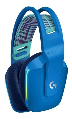 Imagen 2 de 3 de Audífonos gamer inalámbricos Logitech G Series G733 azul con luz rgb LED