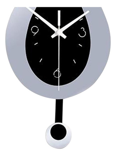Reloj De Pared Péndulo, Reloj De Pared Decorativo De Plata