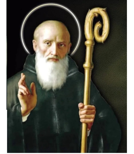 Medalla San Benito Dorado ++ Consagrada ++ Acero Modelo 4
