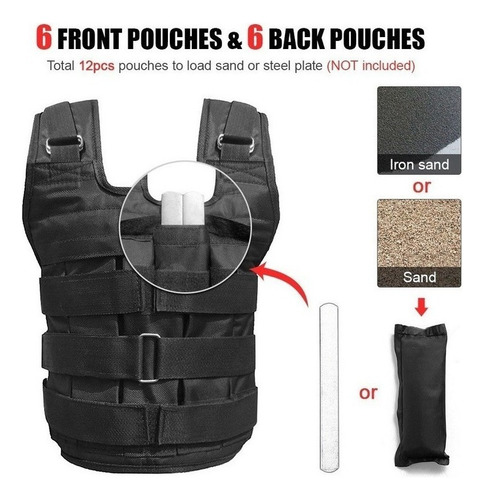 De Chaleco Con Peso Ajustable Para Hacer Ejercicios 50kg