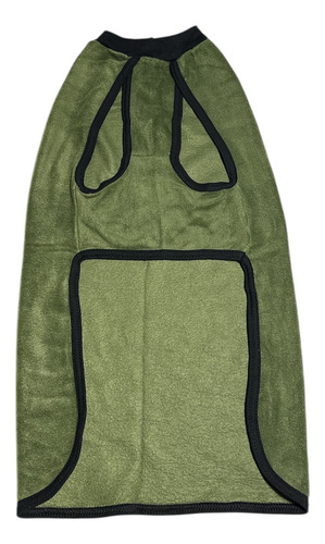 Chaleco Abrigo Buzo Liso Coconao Polar Tallas Grandes Verde Musgo 12