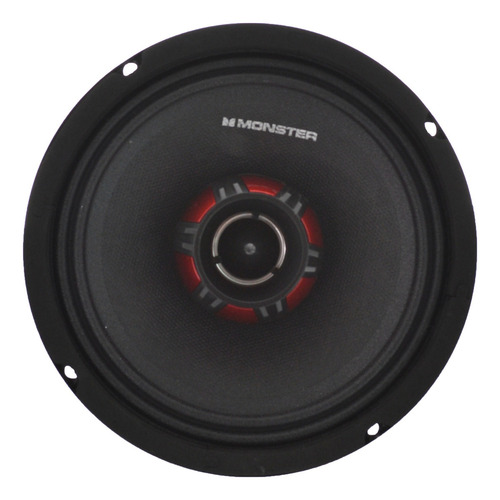Par D Medios Rangos Coaxiales 500w Rms 8 Ohms Monster Smc652 Color Negro Con Rojo